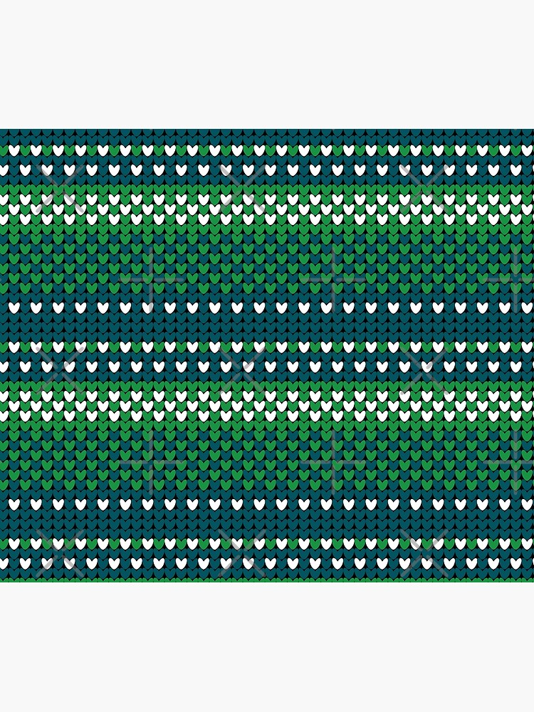 Thumbnail 2 of 2, Duvet Cover, Abstract Merry Christmas Knitting Texture designed and sold by Victoria Riabov.