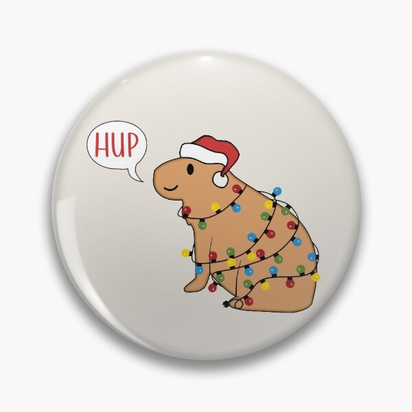 Item preview, Capybara in Christmas Lights saying HUP designed and sold by ArlacV.
