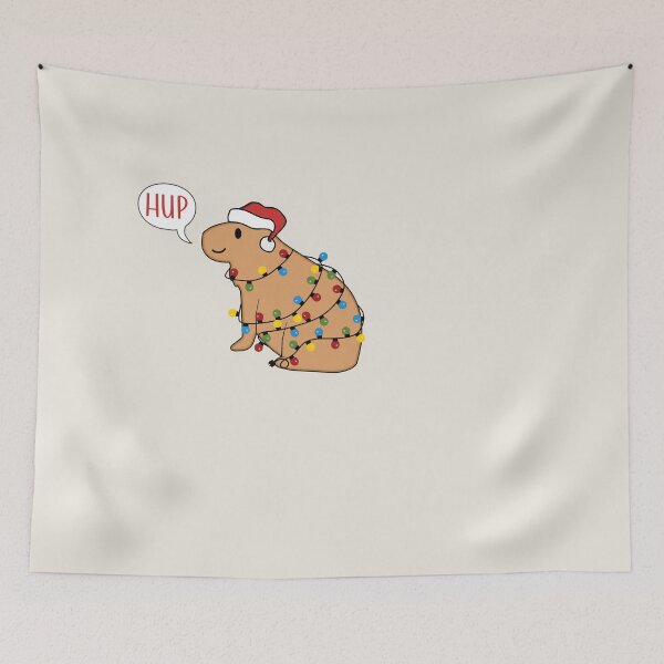 Item preview, Capybara in Christmas Lights saying HUP designed and sold by ArlacV.