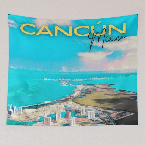 Item preview, Cancún México Vintage Travel designed and sold by Sofia-Draws.