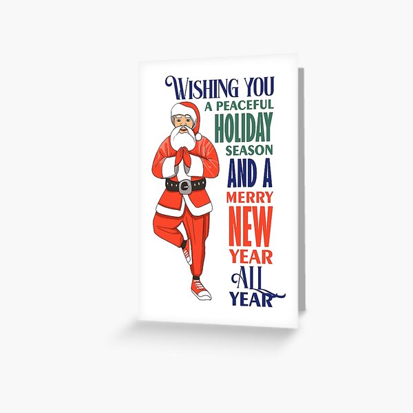 Item preview, Yoga Santa Xmas Greeting Card designed and sold by DarrriaDesign.