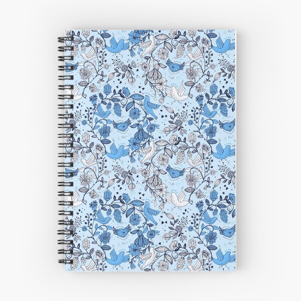 Item preview, Everybirdy Blue Pattern designed and sold by Rainbows Rock.