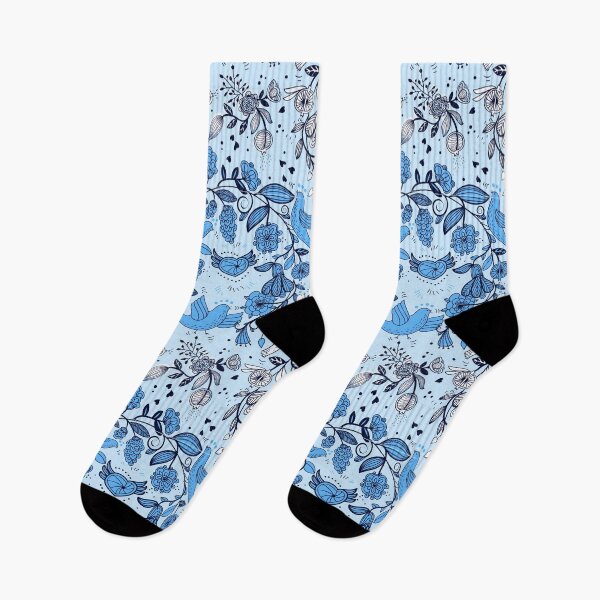 Item preview, Everybirdy Blue Pattern designed and sold by Rainbows Rock.