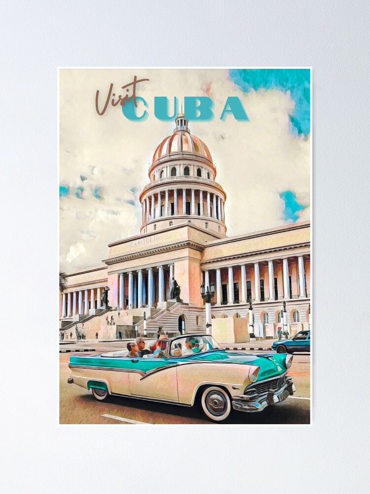 Havana Cuba Vintage Travel Poster Tee Shirt Havana Cuba Vintage Travel Poster Tee Shirt