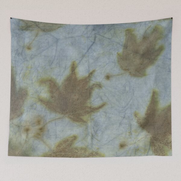 Item preview, Ecoprint of Acer with Indigo - Two designed and sold by LymphomaLass.