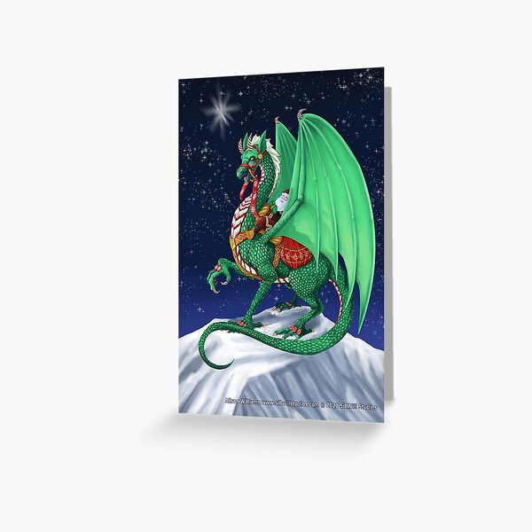 Item preview, The Christmas Dragon Delivers designed and sold by SillWillStudios.