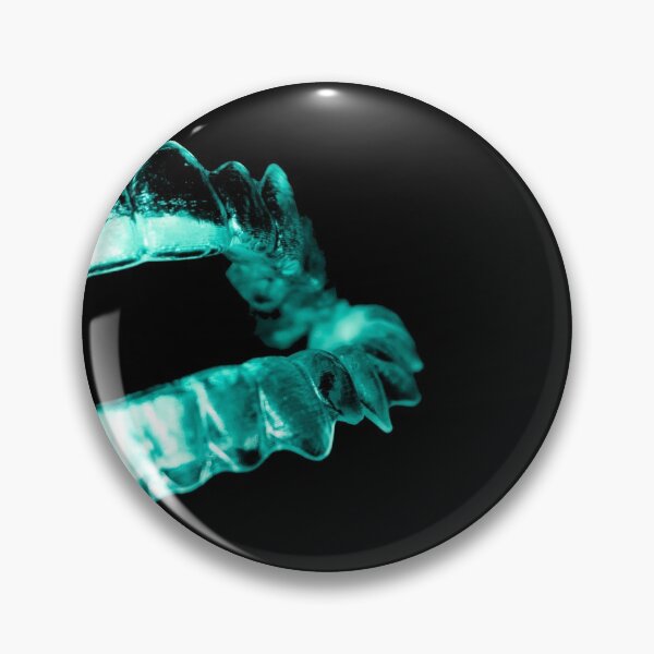 Item preview, Invisible dental teeth brackets. Black background designed and sold by GemaIbarra.