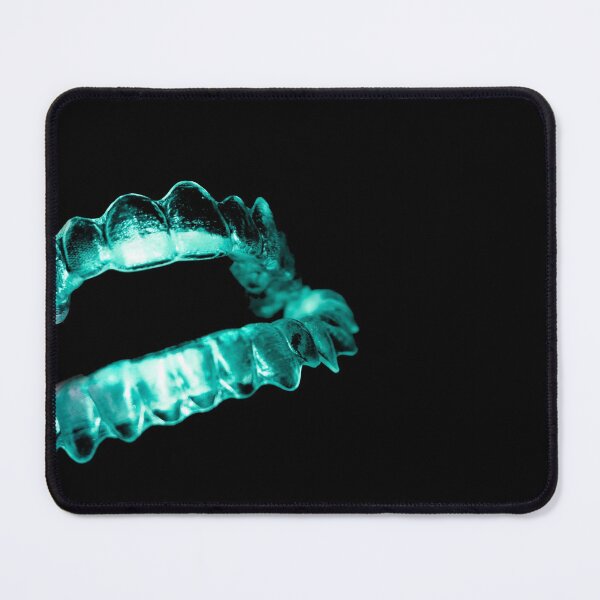 Item preview, Invisible dental teeth brackets. Black background designed and sold by GemaIbarra.