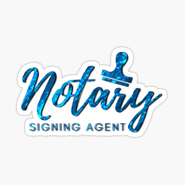 Item preview, Notary Signing Agent | Blue Glitter designed and sold by PeakdPerfection.