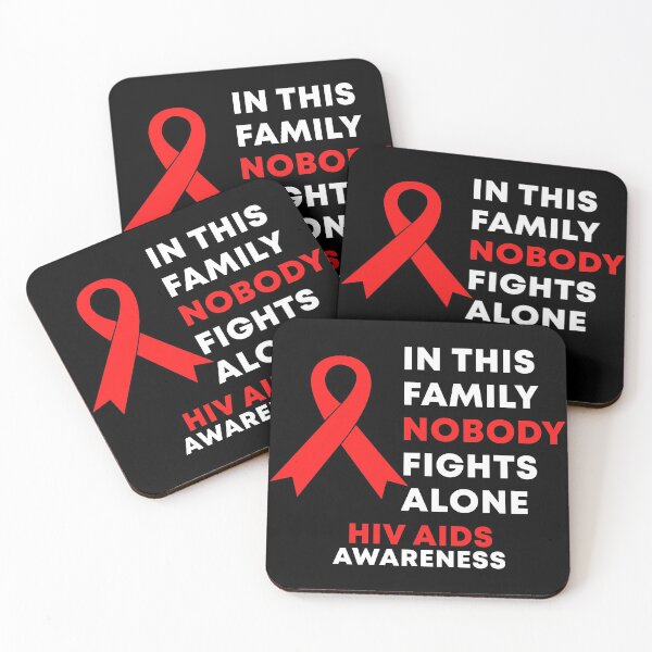 Item preview, In This Family Nobody Fights Alone HIV AIDS Disease Awareness designed and sold by Color-Sparkle.