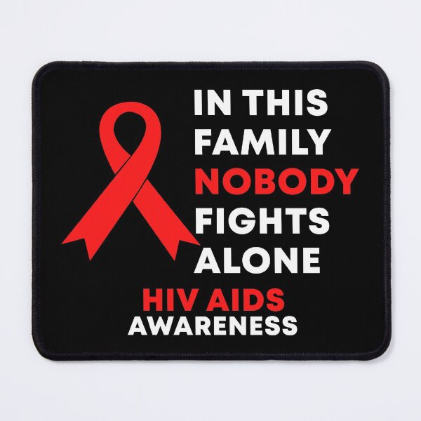 Item preview, In This Family Nobody Fights Alone HIV AIDS Disease Awareness designed and sold by Color-Sparkle.