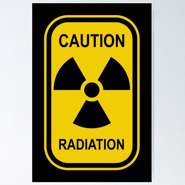 Artikel-Vorschau von Warnschild mit radioaktivem Symbol – Radioaktivität – Strahlung – Gelb und Schwarz – Rechteckig, designt und verkauft von Graphix.