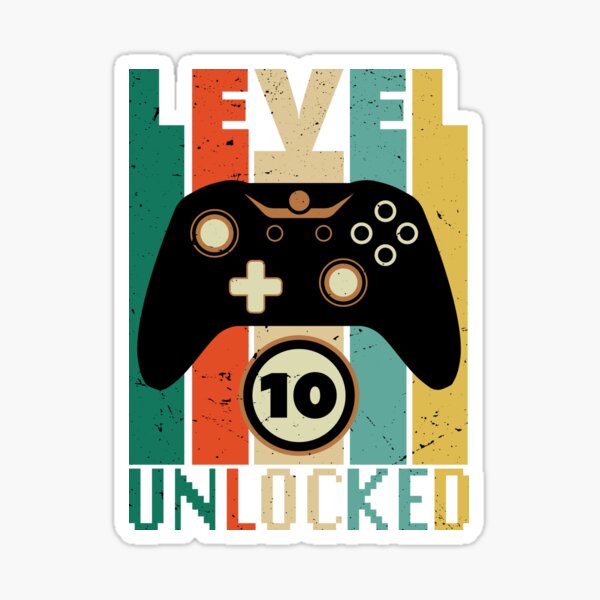 Level 10 Unlocked Stickers for Sale