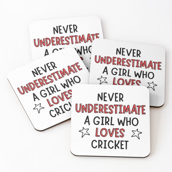 Item preview, Never underestimate a girl who loves cricket designed and sold by TheGreenGoat.