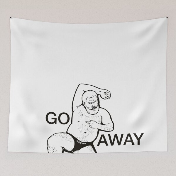 Item preview, Misiu "GO AWAY!" designed and sold by MisiuAndMe.
