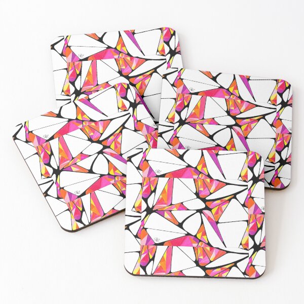 Citrus Abstract  Coasters (Set of 4)