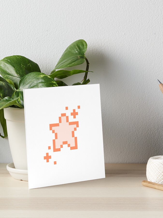 Cute pixel art star | Art Board Print