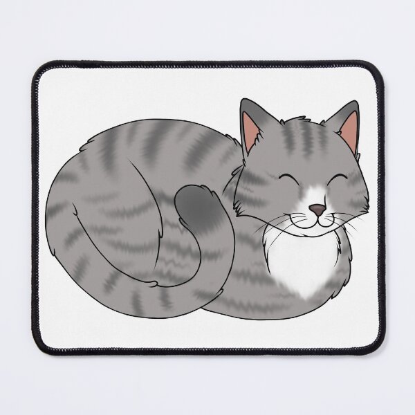 Item preview, Happy Grey Tabby Cat Loaf designed and sold by MochaFox.