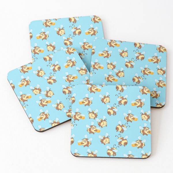 Item preview, Oh Honey! on blue designed and sold by Cass Noel Studio.