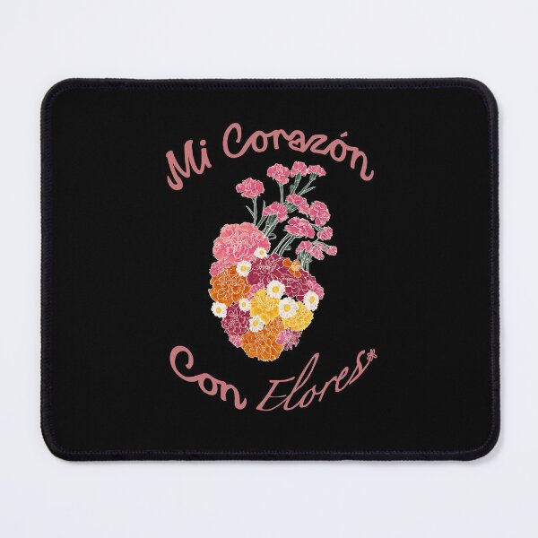 Item preview, Mi Corazón Con Flores Titled (White Line Art: Simple) designed and sold by 2-Floral-Frogs.
