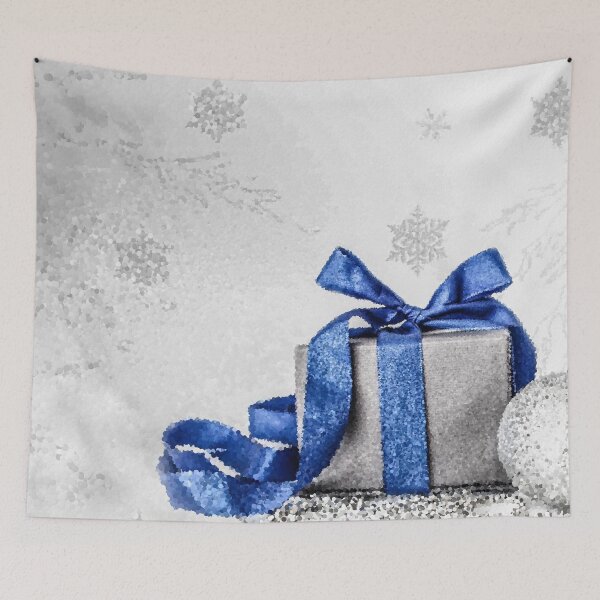 Item preview, Blue and Silver Christmas Gift designed and sold by MathenaArt.