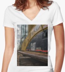 Excavator Women's Fitted V-Neck T-Shirt