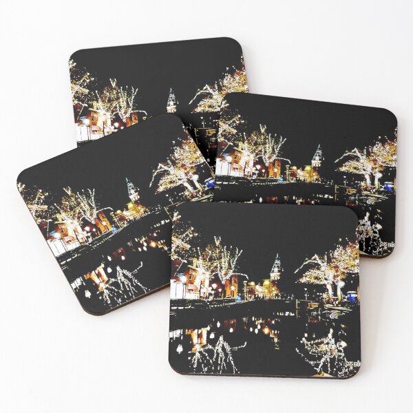 Item preview, Amsterdam canal houses at night. designed and sold by Noel Ali ⭐⭐⭐⭐⭐.