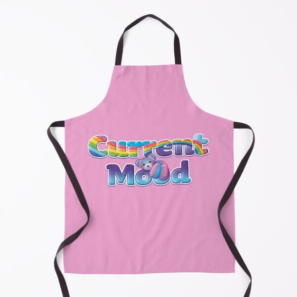 Item preview, current mood statement print with rainbow and teddy bear designed and sold by TrueType.