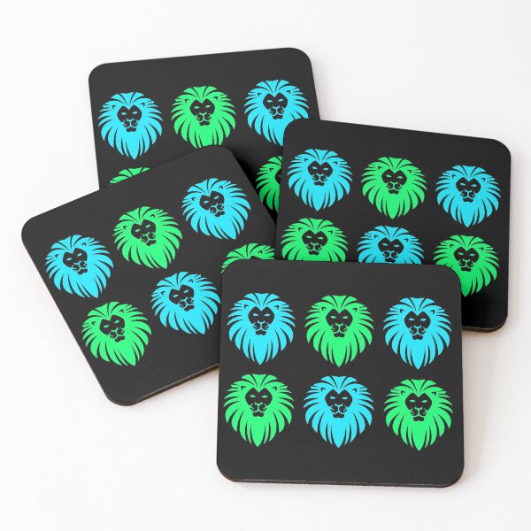 Item preview, Leones verdes y azules designed and sold by LukjanovArt.