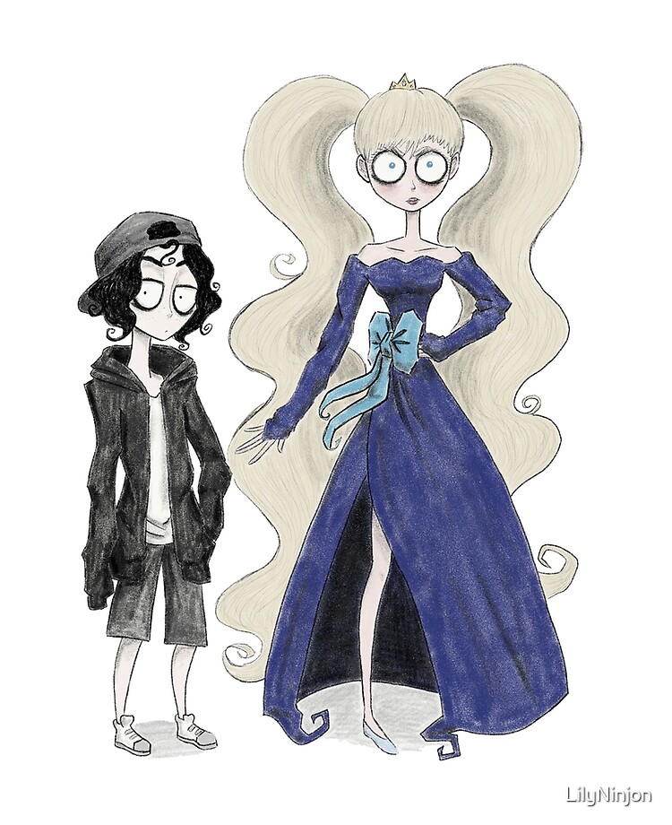 Akio and Princess Victoria OCs Tim Burton artstyle