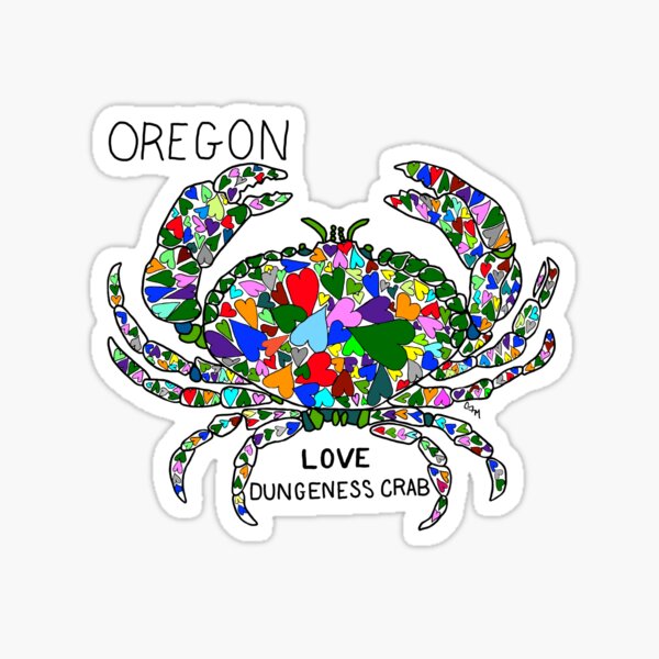 Oregon - Dungeness Crab - love - state symbols Sticker
