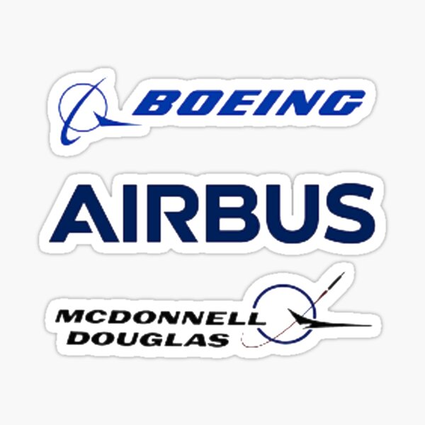 BOEING, AIRBUS, MCDONNELL DOUGLAS  Sticker