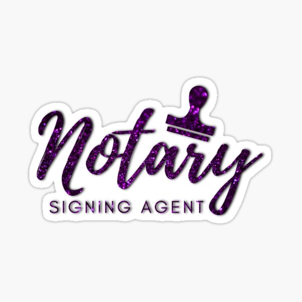 Item preview, Notary Signing Agent | Dark Purple Glitter designed and sold by PeakdPerfection.