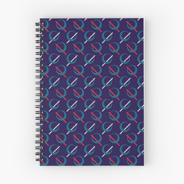 Aperçu de l'œuvre Hoop & Stick - Bleu, rouge, blanc cassé sur bleu foncé créée et vendue par HappyStudioHS.