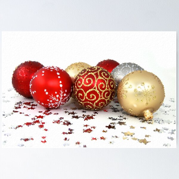 Item preview, Row of Christmas Ornaments designed and sold by MathenaArt.