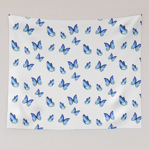Item preview, Multiple Bright Blue Butterflies sticker set designed and sold by ChriseryMerch.
