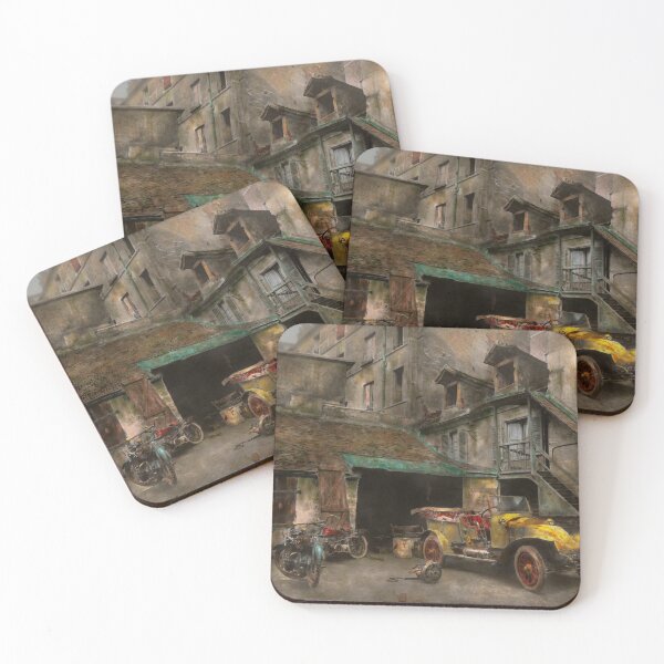 Item preview, Car - Cour, Rue de Valencemm France - A Sunday afternoon - 1925 designed and sold by Mike Savad Photography.