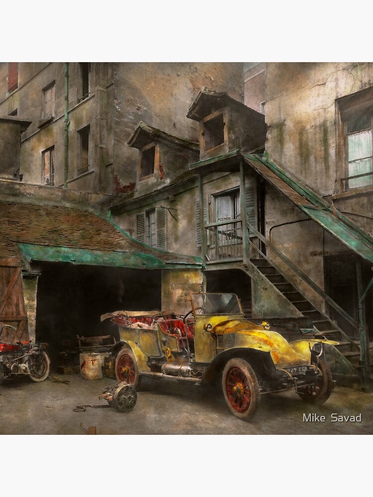 Car - Cour, Rue de Valencemm Frankreich - Ein Sonntagnachmittag - 1925 |  Button