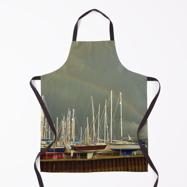 Item preview, Rainbow over the boats docked in Falmouth Harbour designed and sold by VnGphoto.