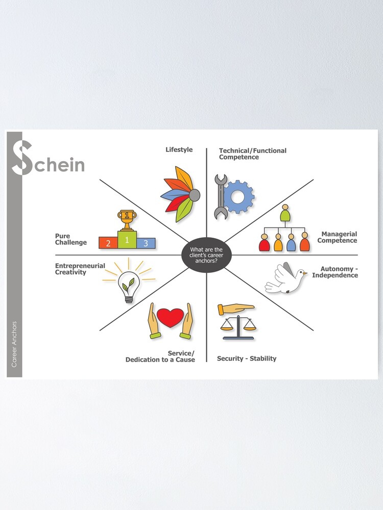 "Career Anchors Edgar H. Schein" Poster for Sale by marcrcareers