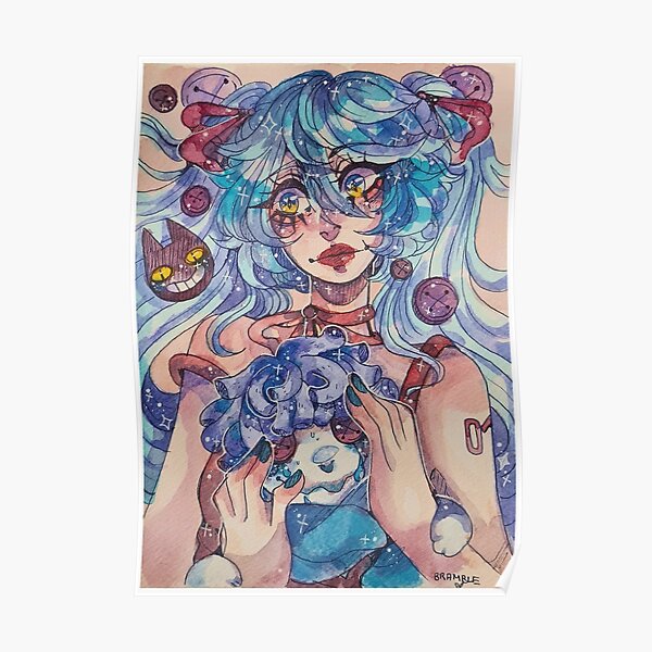 "Hatsune Miku: Watercolor Rotten Girl, Grotesque Romance" Poster for ...