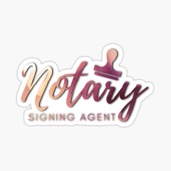 Agent de signature notaire | Or rose Sticker