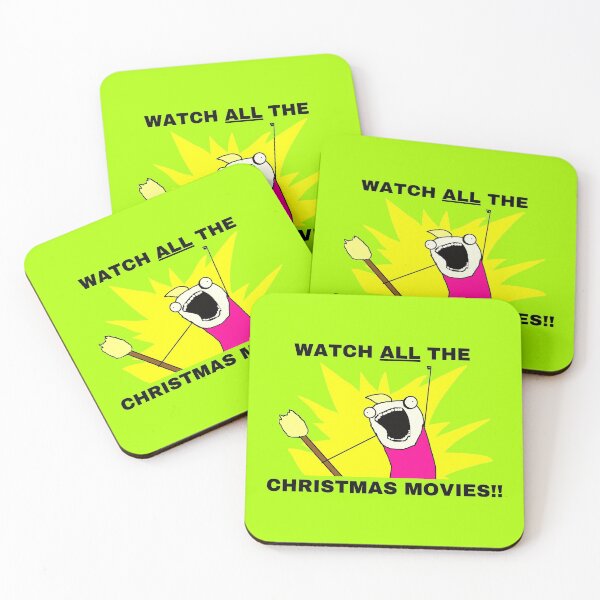 Item preview, Watch All The Christmas Movies Meme In Lime Color designed and sold by LuckyKermit.