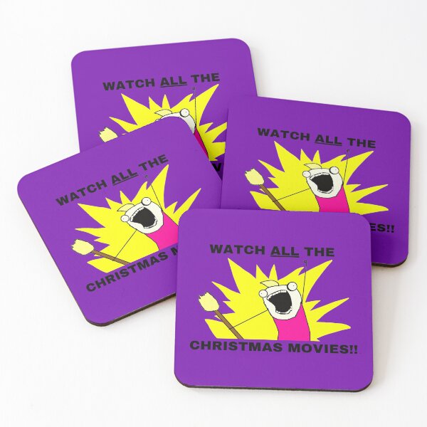 Item preview, Watch All The Christmas Movies Meme In Purple designed and sold by LuckyKermit.