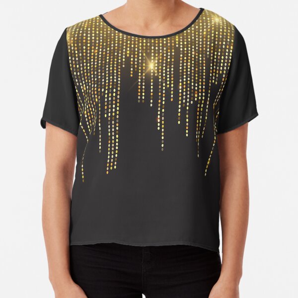 GLITTERY GOLD Chiffon Top