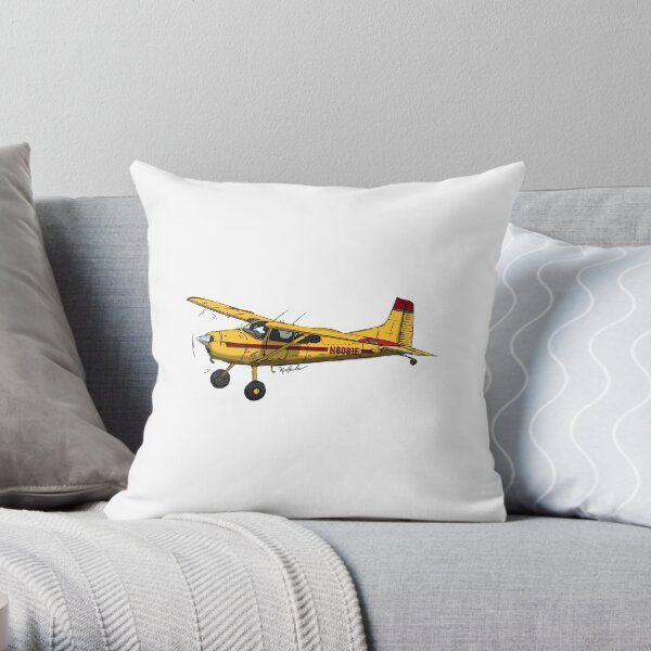 Cessna 185 N8088E Throw Pillow