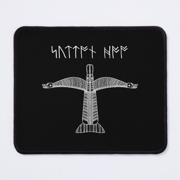 Item preview, Winged dragon motif from the Sutton Hoo helmet, and Anglo-Saxon runes designed and sold by AvengingMeteor.