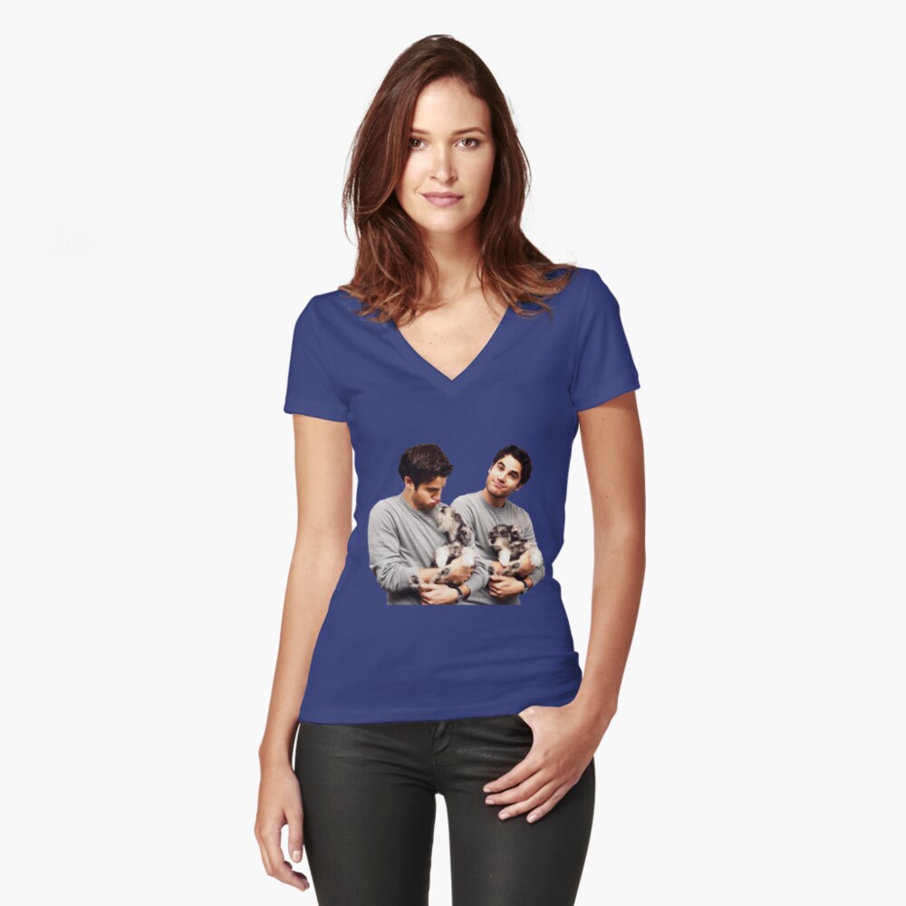 Item preview, Fitted V-Neck T-Shirt designed and sold by tatmaslany.
