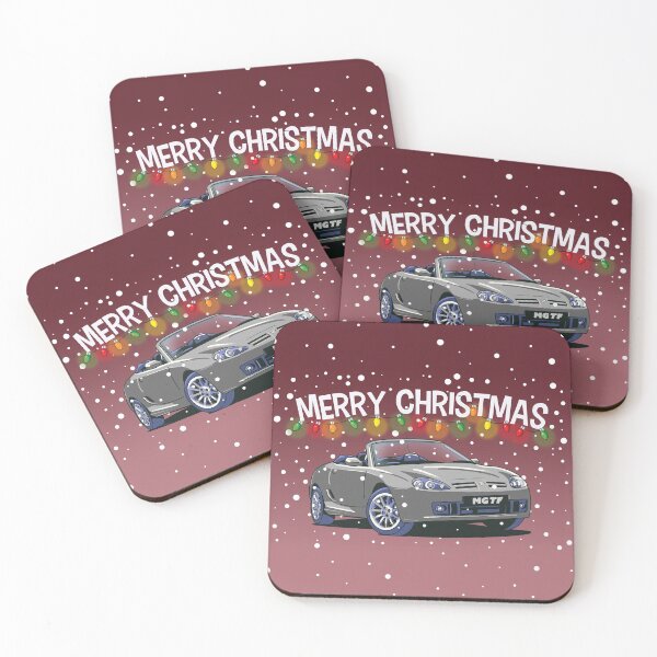 Aperçu de l'œuvre Carte de Noël de voiture XPower Gray MG TF créée et vendue par Webazoot Industries - Car Art.
