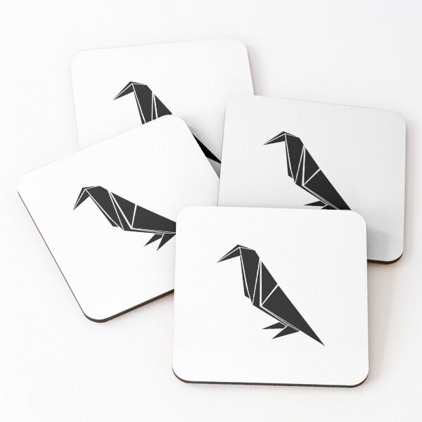 Item preview, Graphic design origami crow black and white t-shirt designed and sold by Mayarart.